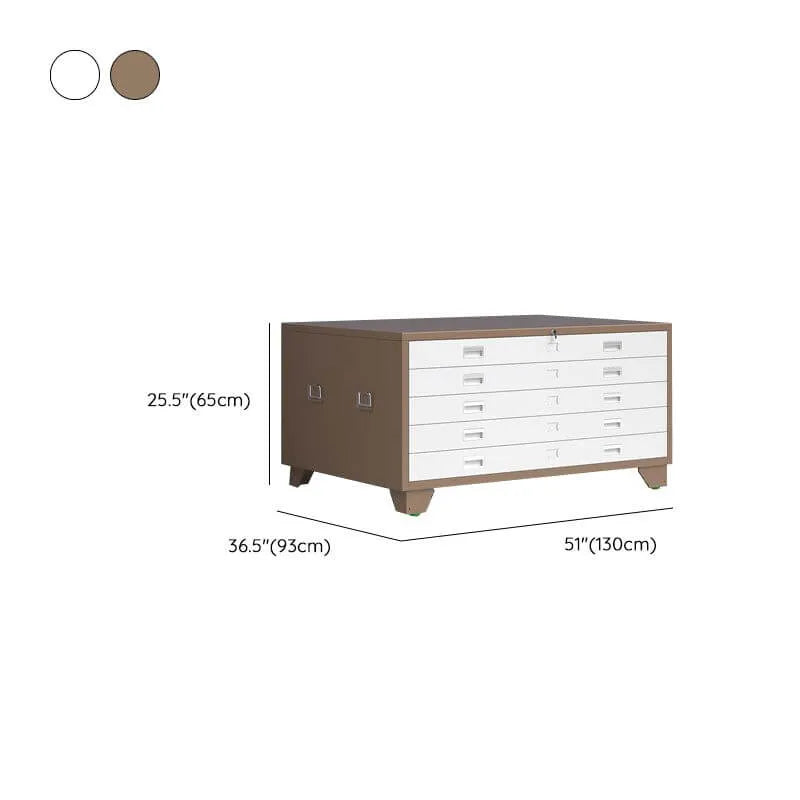 Steel Filing Cabinet Series With Soft-Close Drawers And Key Lock Dimensions