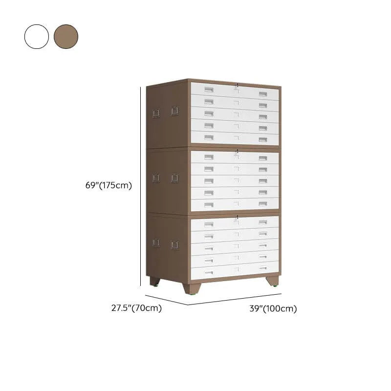 Steel Filing Cabinet Series With Soft-Close Drawers And Key Lock Dimensions