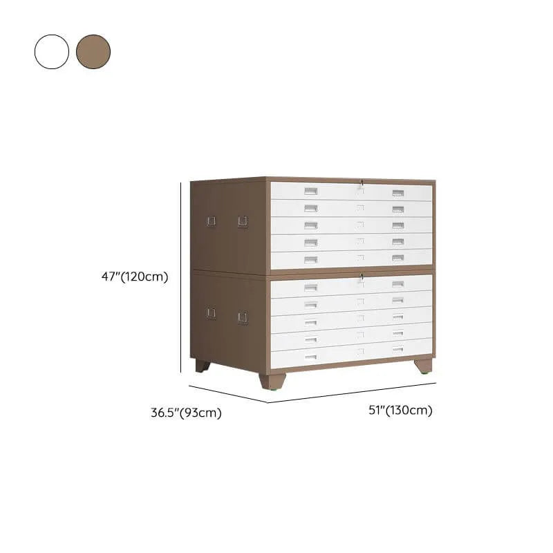 Steel Filing Cabinet Series With Soft-Close Drawers And Key Lock Dimensions