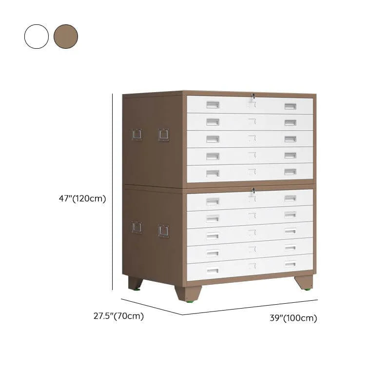 Steel Filing Cabinet Series With Soft-Close Drawers And Key Lock Dimensions