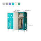 Steel Kids Wardrobe Armoire With Illustrated Doors And Shelves Dimensions