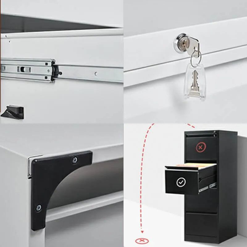 Steel Locking Filing Cabinet Series With Clean-Lined Office Storage