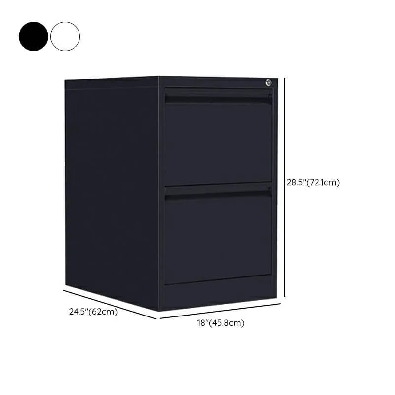 Steel Locking Filing Cabinet Series With Clean-Lined Office Storage Dimensions