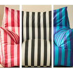Striped Mohair & Silk Velvet Bean Bag Chair and Sofa with Removable Cover