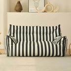 Striped Mohair & Silk Velvet Bean Bag Chair and Sofa with Removable Cover