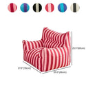 Striped Mohair & Silk Velvet Bean Bag Chair and Sofa with Removable Cover Dimensions