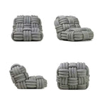 Stylish Chenille Accent Chair with Unique Weave Design