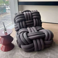 Stylish Chenille Accent Chair with Unique Weave Design