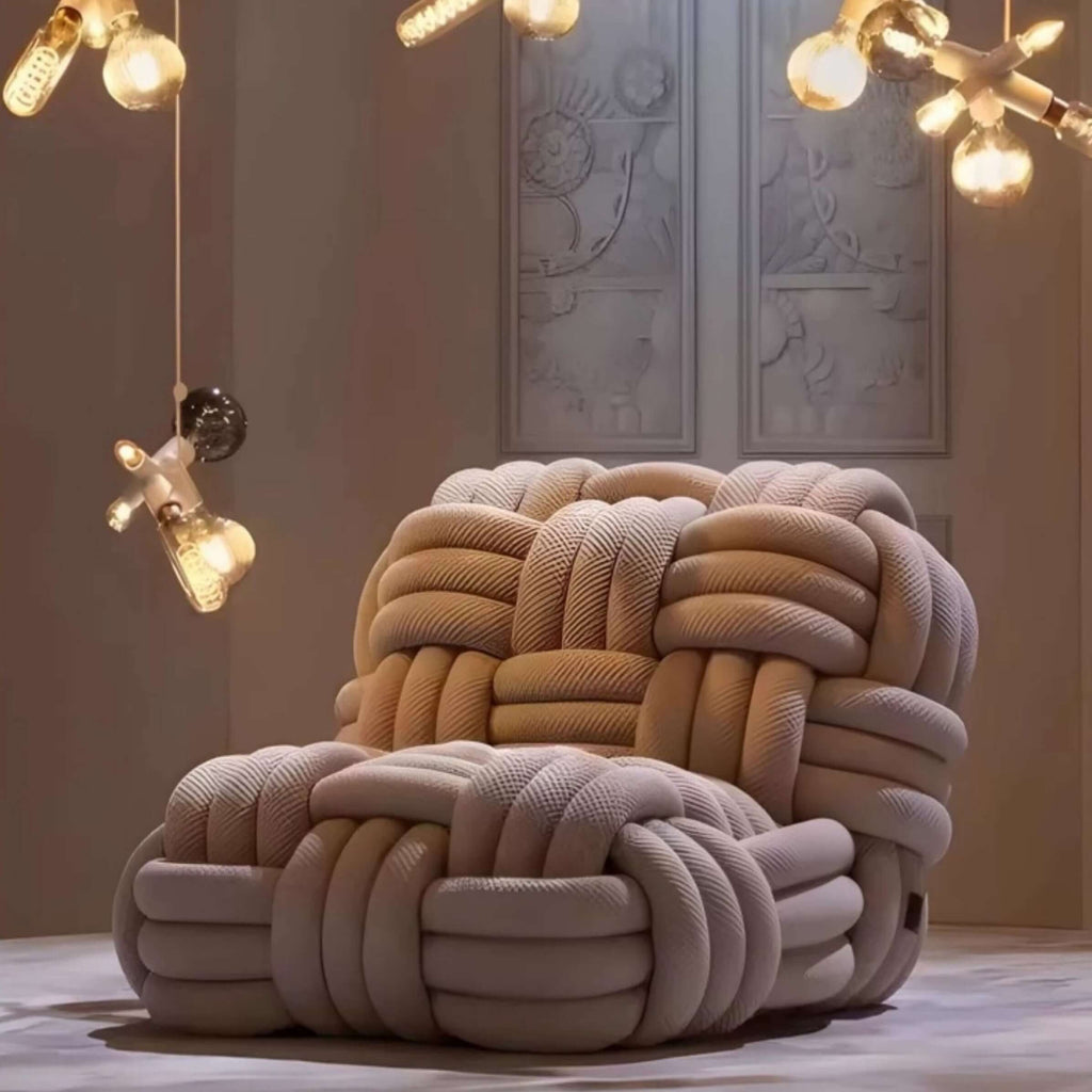 Stylish Chenille Accent Chair with Unique Weave Design