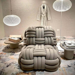 Stylish Chenille Accent Chair with Unique Weave Design