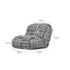 Stylish Chenille Accent Chair with Unique Weave Design Dimensions