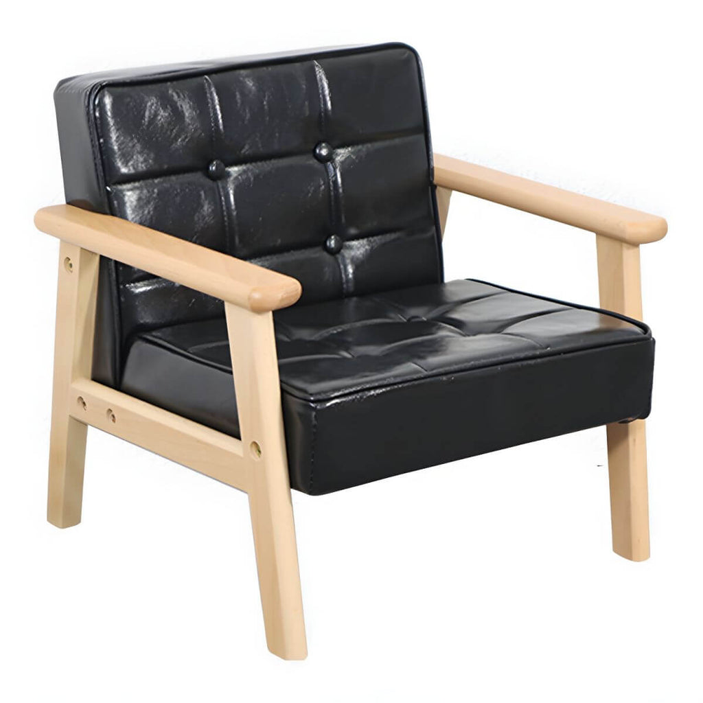 Stylish Foam Upholstered Kids Chair in Black, Brown, Green