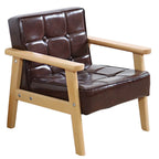 Stylish Foam Upholstered Kids Chair in Black, Brown, Green