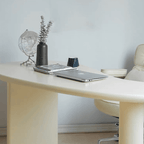 Stylish Pine Wood Office Desk Series - Asymmetrical Base