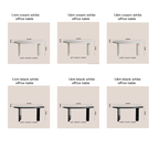 Stylish Pine Wood Office Desk Series - Asymmetrical Base