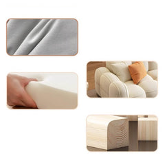 Stylish Three-Seater Sofa with Cloud-Inspired Contours