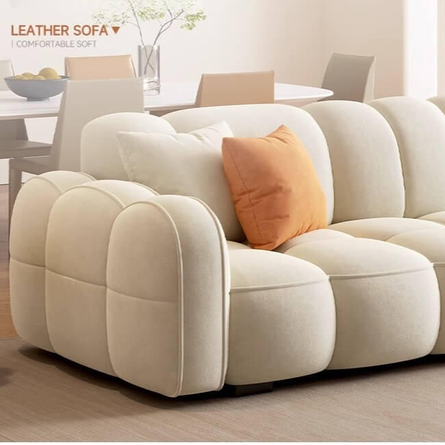 Stylish Three-Seater Sofa with Cloud-Inspired Contours Secondary image