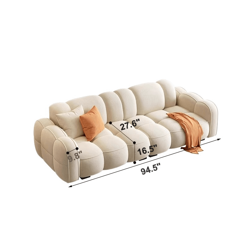 Stylish Three-Seater Sofa with Cloud-Inspired Contours