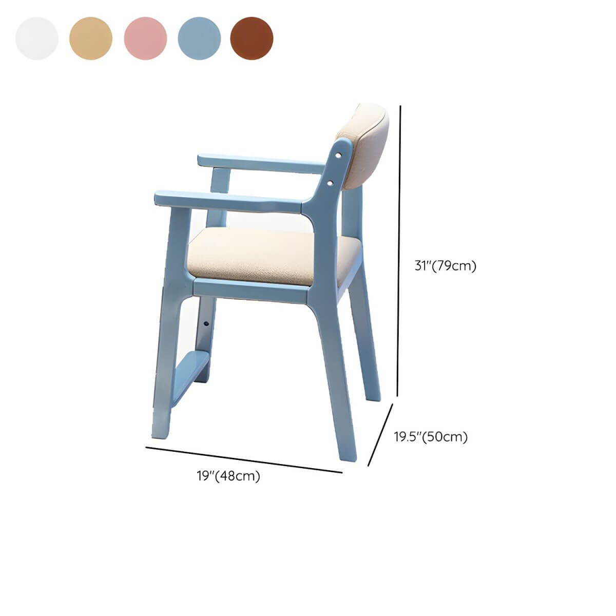 Stylish Walnut Kids Writing Desk with Open Shelves and Storage Dimensions