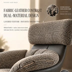 Swivel Cocoon Lounge Chair With Textured Upholstery and Sculptural Shell