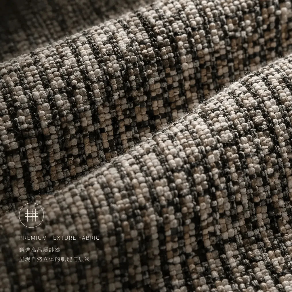 Swivel Cocoon Lounge Chair With Textured Upholstery and Sculptural Shell