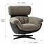 Swivel Cocoon Lounge Chair With Textured Upholstery and Sculptural Shell Dimensions