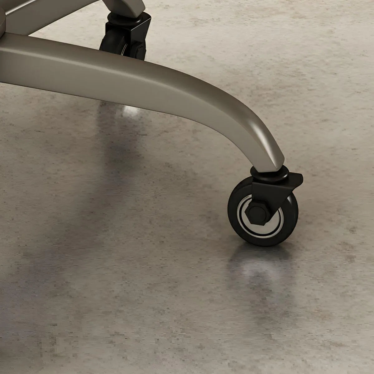 Swivel Leather Styling Chair with Adjustable Height and 5-Wheel Base