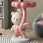 Tall Modern Figurine Base End Table with Fiberglass Round Top