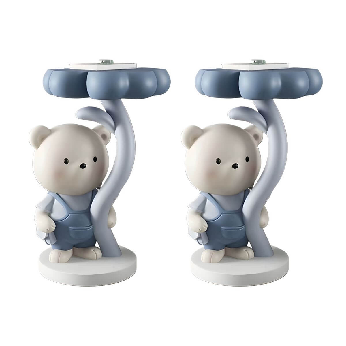 Tall Modern Figurine Base End Table with Fiberglass Round Top