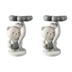 Tall Modern Figurine Base End Table with Fiberglass Round Top