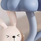 Tall Modern Figurine Base End Table with Fiberglass Round Top