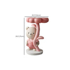 Tall Modern Figurine Base End Table with Fiberglass Round Top Dimensions