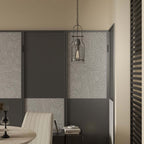 Tarrice Industrial Pendant Light with Clear Glass Jar Shade