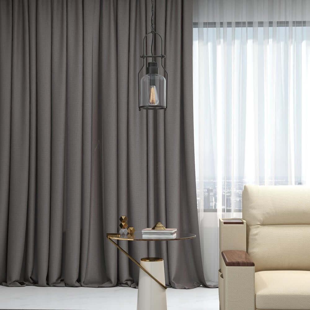 Tarrice Industrial Pendant Light with Clear Glass Jar Shade