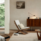 Teak Outdoor Lounge Chairs and Folding Tables with Cushioned Resort Style