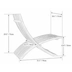 Teak Outdoor Lounge Chairs and Folding Tables with Cushioned Resort Style Dimensions