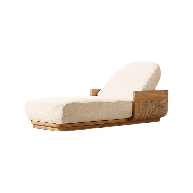 Teak Outdoor Sofa Conversation Set with PE Woven Frame and Coffee Table