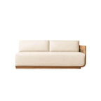 Teak Outdoor Sofa Conversation Set with PE Woven Frame and Coffee Table