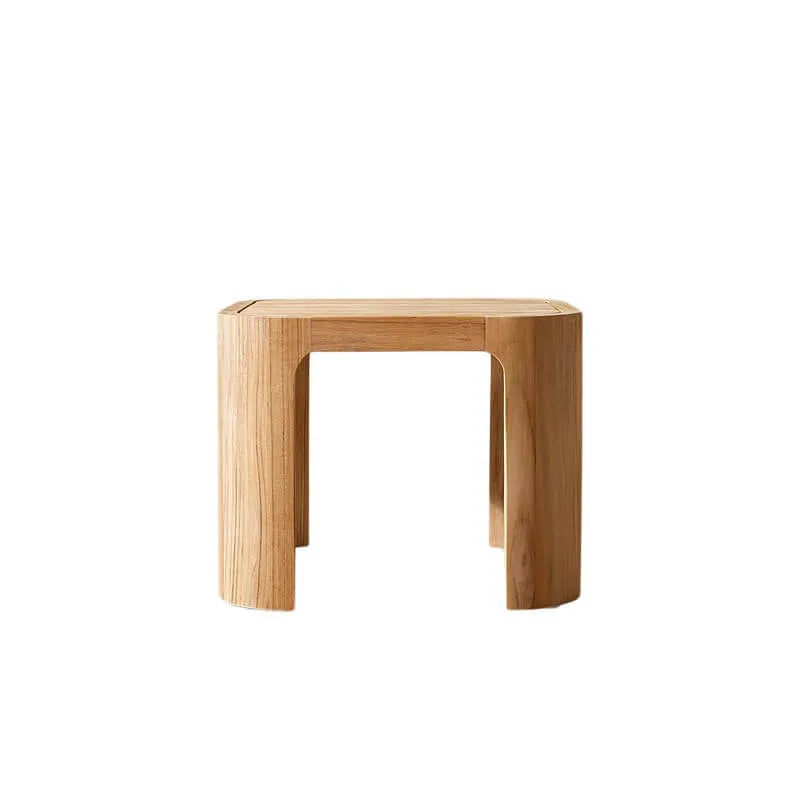 Teak Outdoor Sofa Conversation Set with PE Woven Frame and Coffee Table