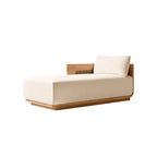 Teak Outdoor Sofa Conversation Set with PE Woven Frame and Coffee Table