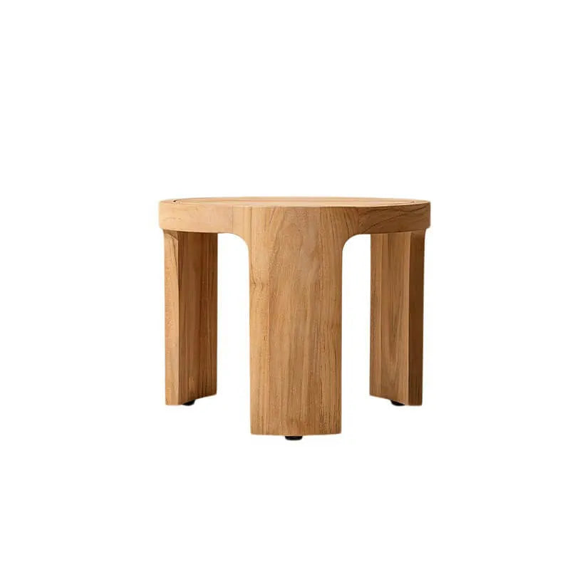 Teak Outdoor Sofa Conversation Set with PE Woven Frame and Coffee Table