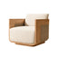 Teak Outdoor Sofa Conversation Set with PE Woven Frame and Coffee Table