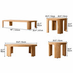Teak Outdoor Sofa Conversation Set with PE Woven Frame and Coffee Table Dimensions