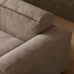 Textured Chenille-Linen Sofa with Block Silhouette and Relaxed Lounge Appeal