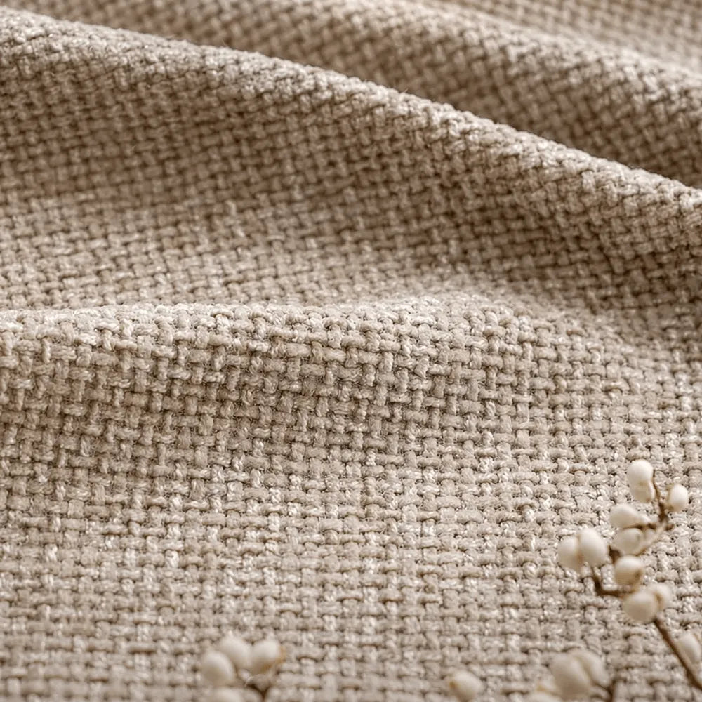 Textured Chenille-Linen Sofa with Block Silhouette and Relaxed Lounge Appeal