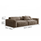 Textured Chenille-Linen Sofa with Block Silhouette and Relaxed Lounge Appeal Dimensions