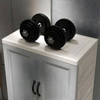 Textured Corner Wardrobe Armoire With Drawers and Hanging Rod