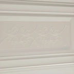 Textured Corner Wardrobe Armoire With Drawers and Hanging Rod