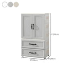 Textured Corner Wardrobe Armoire With Drawers and Hanging Rod Dimensions