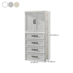 Textured Corner Wardrobe Armoire With Drawers and Hanging Rod Dimensions